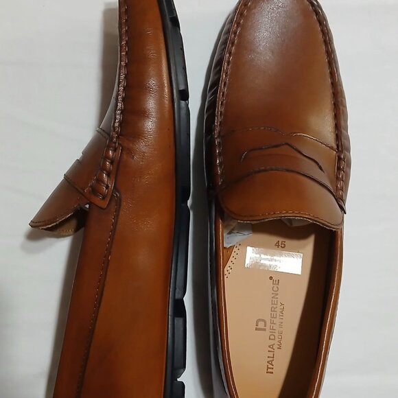 NEW Italia Difference Men's Brown Penny Loafers - Picture 2 of 3